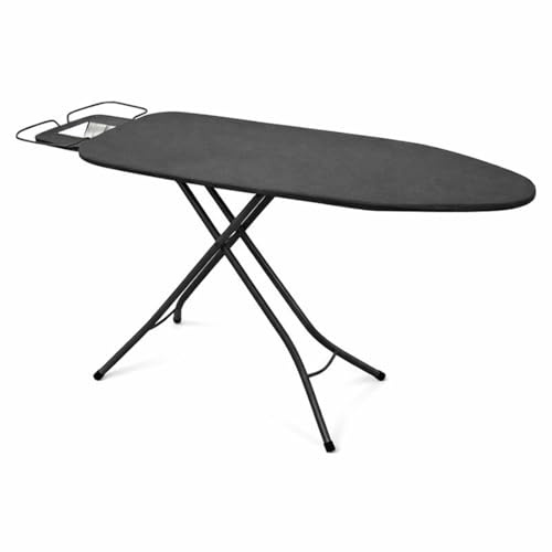 Acomoda Textil - Tabla de Planchar Grande con Centro de Planchado Reforzado y Altura Regulable 4 Posiciones 78 a 92 Cm. Estructura Metalica Estable de Superficie Amplia 143x40 cm Plegable
