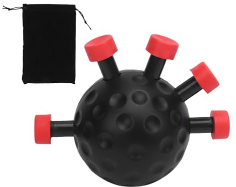 petjoyful Fortalecedor de Agarre de Dedo Fortalecedor de Pinza de Mano Entrenador de Ejercitador de 5 Dedos para Fortalecimiento Muscular Fuerza del Antebrazo (Roja)