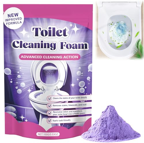 Toilet Cleaner, 2er Pack Toiletten Reinigungsschaum Pulver, Tiefenwirksamer WC Reiniger gegen Flecken, Geruchsneutralisierender Toilettenreiniger, Toilet Cleaner Extremely Strong