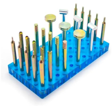 High Precision Gemstone DOP Stick Set - 26PCS Faceting Grinding Tools for Gemstone Working, Diameter 6MM, Length 65MM