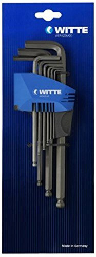 WITTE-45031-Juego 9 Llaves hex.bola larga acod.