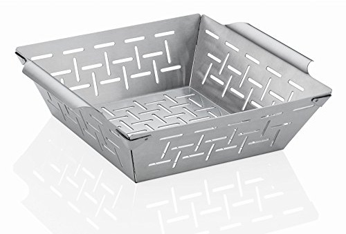 Küchenprofi BBQ Grillkorb STYLE 25,5 x 21 x 7,5 cm, Gemüsegrillkorb, Grillschale, Edelstahl