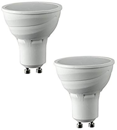 MSC 5 Watt 450 lumen GU10 Cool 2 Pack - Automatic Dusk To Dawn Sensor LED bulb - Auto On / Off - Daylight / Cool White Light Bulb 6500k Energy Saving 5w - 50w 5 Watt 450 lumen GU10 Cool 2 Pack