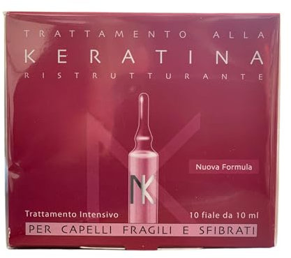TRATTAMENTO ALLA KERATINA PROFESSIONALE , 10 FIALE FLUIDO RISTRUTTURANTE CONCENTRATO RIPARATORE ALLA CHERATINA , OLIO MINERALIZZANTE RICOSTRUZIONE PER CAPELLI 10X10ML