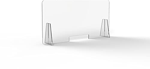 Sichtschutz / Sichtschutz für den Tisch aus Plexiglas Größe 100 x 50 cm ... Opalino senza finestra