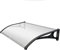 Marquesina Puerta Exterior 150x80 cm – Policarbonato Macizo 2,7mm - Soportes de Aluminio Antracita – Fácil Montaje - Tejadillo Protección Lluvia Ventana – Cubierta Resistente Jardín Terraza