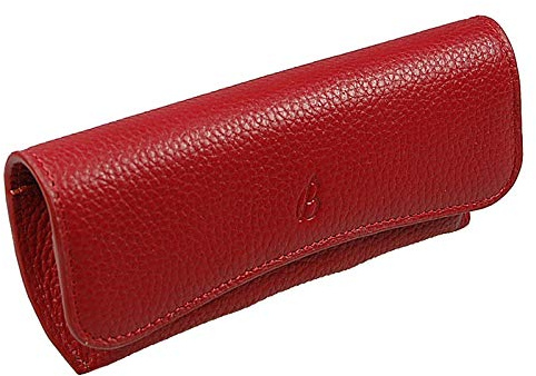 GoBago Klassisches Brillenetui Leder Brillentasche Lederetui für Brille