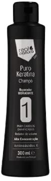 Real Natura - Champú Reparador Hidratante - Fórmula Sin Sal - Hidratación Intensa con Keratina Pura - Fortalece y Protege - Fragancia Duradera - 300 ml