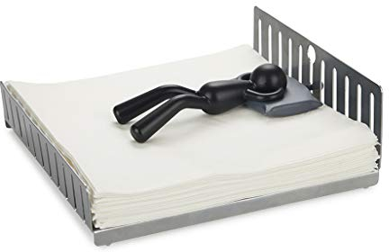 Balvi Portatovaglioli Nap Colore Argento/Nero Letto a Forma di Peso Come Carattere Napping Tovaglio