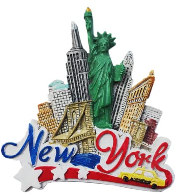 3D New York USA Amerika Kühlschrankmagnet Reise Souvenir Geschenk Kühlschrank Magnet Aufkleber Harz Handwerk