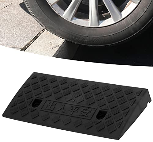 Rampe de Trottoir en Plastique - Épaisseur 5 cm, Accès pour Voiture, Moto et Véhicule - Seuil de Porte, Quai de Chargement, Allée (Noir)