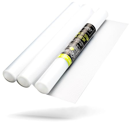 Lilena Home - Tappetino per cassetti 50 x 150 cm, set da 3 pezzi, antiscivolo come inserto per cassetti, per frigorifero, contenitore portaoggetti, può essere tagliato come tappetini antiscivolo per