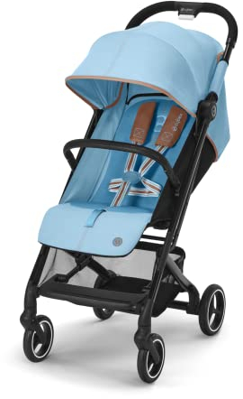 Cybex Gold Kinderwagen Beezy mit One-Pull Harness, Ab Geburt bis ca. 4 Jahre (max. 22 kg), Kompakt und ergonomisch, Beach Blue (Blau)