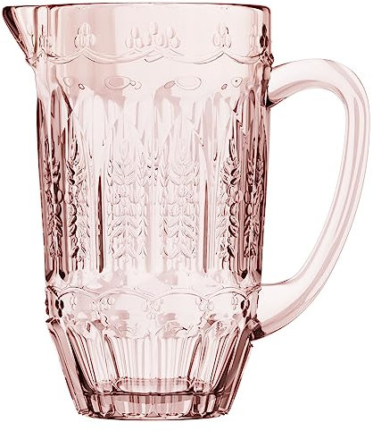 Elle Decor Vintage Glaskrug | Wasserkaraffe Krug für Eistee, hausgemachte Milch, Saft und Getränke | Glaskaraffe für Mimosenbar | Sangria-Krüge | 1,2 l