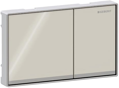 Geberit Omega60 Betätigungsplatte, für 2-Mengen-Spülung, flächenbündig, eckig, 115.081.JL.1, Farbe: Sand-Grau
