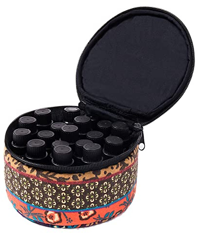 Dous Bolsa de Aceite Esencial - Estuche de Almacenamiento Organizador de fragancias para Botellas de 15ml 10ml 5ml - Home Decor Holder para escritorios Tocador Mesas Dormitorios Vehículos