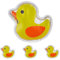 Relaxdays Bolsas Frío Calor Niños, Set de 4, Compresas Térmicas Pato, Sacos Gel Lesiones, 9,5 x 10,5 cm, Amarillo, 9,5 x 10,5 x 1,5 cm Aprox