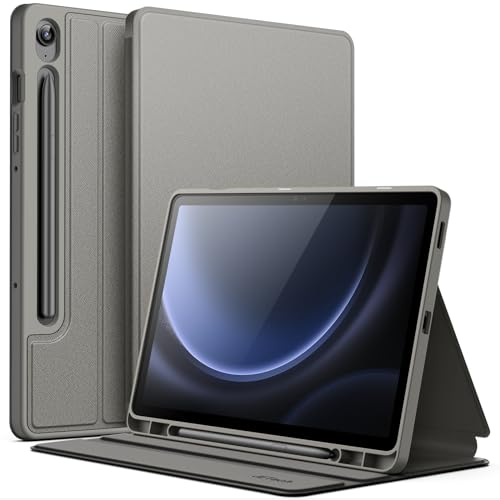 JETech Hülle für Samsung Galaxy Tab S10 Lite / S10 FE / S9 FE 10,9 Zoll mit S Pen Halter, Schlank Folio Ständer Tablet Schutzhülle, Multi-Winkel Ansehen (Gray)