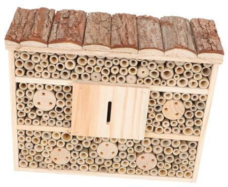 Sosoport Holzhaus Garten Zimmer Praktisches Holz Bienenhaus Gartendekoration Langlebiges Haus Für Insektenhäuser Und Bienenhaus Anlocken Von Nützlichen Insekten