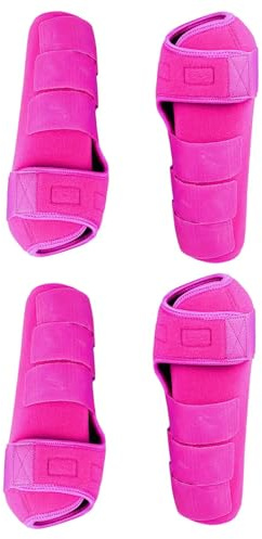 Colcolo 4-teiliges Pferdestiefel-Beinschutz-Set, verstellbar, bequem, Neopren, wiederverwendbar, atmungsaktiv, Pferdeschutz-Set, Beinausrüstung für unsere Tür