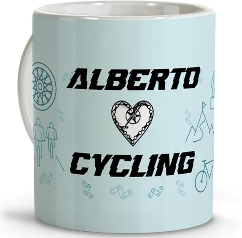 Geschenke für Sportler. Originelle Tassen zum Verschenken. Personalisierte Tassen. Keramiktasse 330 ml. Radsport. Cycling