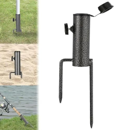 PEKJDS Heavy-Duty justierbarer Spiral Boden Anker Schirm Halter, Strand Schirm Sand Anker, Regenschirm Stand Garten Sonnenschirm Base Stand, Regenschirm Boden Spike, Sonnenschirm Halter