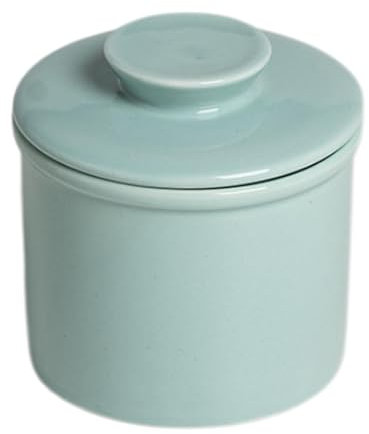 Water Butter Dish - Modern Round Porcelain Butter Jar,Kitchen Accessories Farmhouse Ceramic Butter Holder, French Butter -Dish for -Housewarming