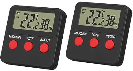 COLLBATH 4 Ensembles D'Accessoires De Réservoir De Serpent Pour Animaux De Compagnie Jauge D'Humidité Pour Reptiles Hygromètre Numérique Pour Réservoir De Reptiles Température Hygromètre