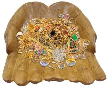 Gamelle en bois sculpté à la main, bol sacrificiel – Mains de Bouddha, bol décoratif, support en pour pierres, mains sacrificielles, sculpture, bol à clés pour la table d'entrée