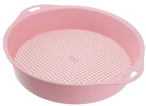Jordfilter Trädgårdssil Jordnätsfilter Smutssilhandtag Bonsai Trädgårdsredskap Trädgårdstillbehör trädgårdsjord sil(Pink)