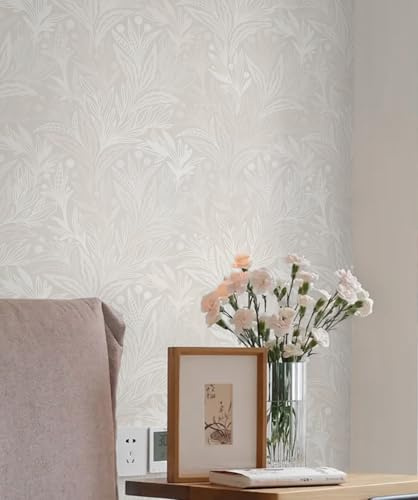 Dimoon 17.3 X 78.7 Peel and Stick Wallpaper Boho Contact Paper Vintage Beige Floral Neutral Papel Tapiz Waterproof Removable Self Adhesive Wall Paper for Bedroom Livingroom Cabinets Vinyl Roll