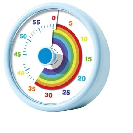 Visual Timer for Children, 60 Minute Countdown Kitchen Tool For Classroom, Office, Desk Timer Kids Time Management Tools, Child Friendly Countdown Visual Timer(Blue)
