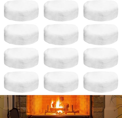 Ceramic Wool for Bioethanol: PRITOK 12 Pieces Ceramic Sponge Fireplace, Ceramic Wool Table Fireplace Burner Material with High Heat Resistance for Ethanol Fireplaces and Gel Burners Indoor