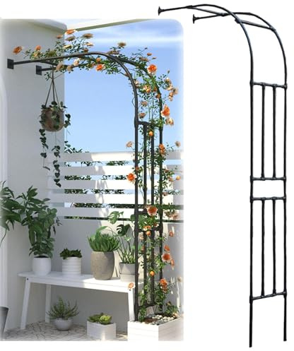 Durable Garden Arch Weather-Resistant Half-Arc for Climbing Plants & Roses Sturdy Metal Trellis (40x240x240cm) - Perfect for Outdoor Decor & Support