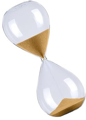 Temporizadores de arena de cristal de 60 minutos para mejorar la concentración en el aprendizaje y la relajación, precisión cronometraje reloj de arena