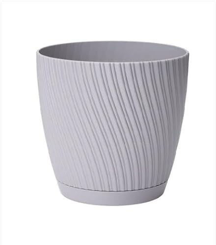 AP Supplies Mika Pot with Saucer 190mm, Platinum