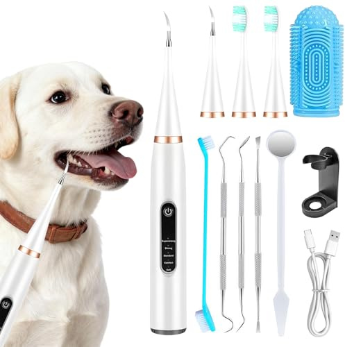 Limpieza Dientes Perro, Este Kit de Cuidado Dental Para Mascotas, Apto Para Gatos y Perros, Consta 12 Piezas e Incluye 5 Modos de Limpieza, Cepillo Dientes Perro, Kit de Limpieza de Dientes de Perro