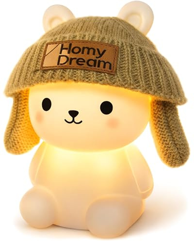 Veilleuse Bébé et Enfant pour la Nuit – 8 Couleurs LED dont Blanc Chaud, Lumière Douce Apaisante pour le Sommeil, Recharge USB, Silicone Souple Sans BPA, Chambre Bébé, Idée Cadeau Naissance