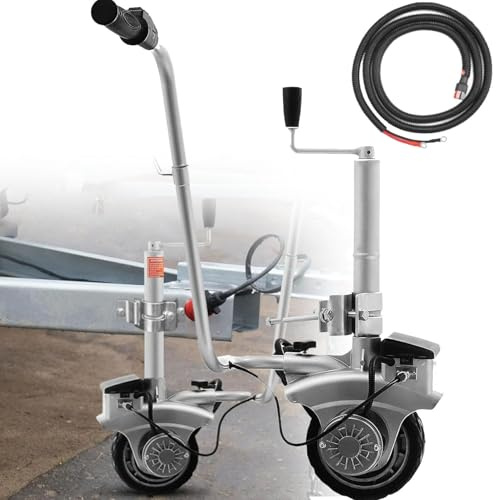 WUHGI Roue motorisée 12 V, système de déplacement électrique pour caravanes et remorques à Bateaux, 350 W, Charge maximale 2500 kg, Aluminium, Vitesse 5-7 m/Min