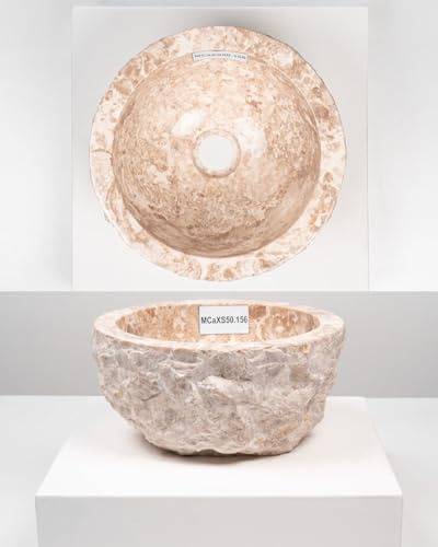 wohnfreuden 30 cm lavabo in marmo crema piccolo bagno pietra naturale lavatoio
