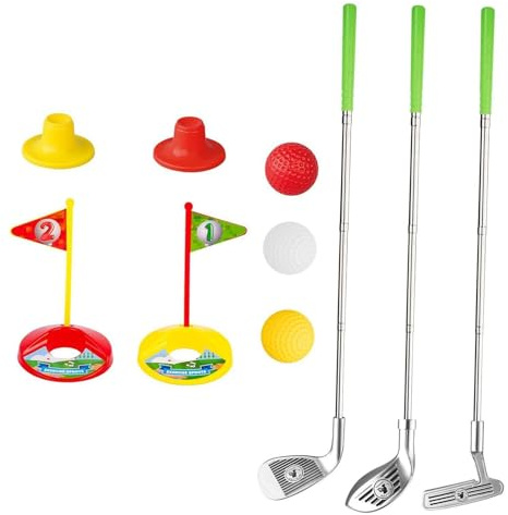 KTUXZCI Juego de minigolf para niños, Juego de Palos de Golf, Equipo para niños, Juegos Divertidos para el Patio, Actividades físicas al Aire Libre, Juguetes interactivos,
