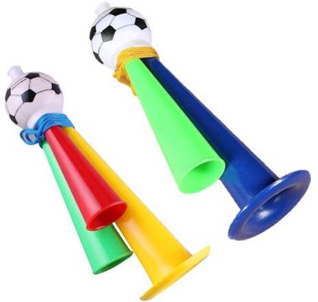 Stadium Horn Set - Vuvuzela Loud Noisemaker Bundle | Bärbar båt Signal | Säkerhetslarmset, mini fotbollsfläkt ljud party händelse S