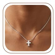 Maxcate Kreuz Kette Silber 925 Damen Anhänger kette | Elegante Silberkette Damen 925 mit Anhänger Kommunion Geschenke für Frauen Freundin Beste Freundin 41/46/51/56 CM