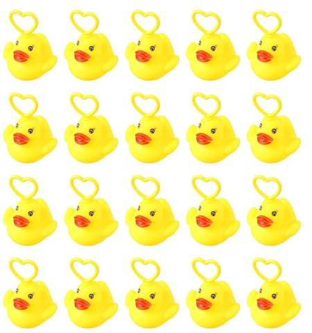 20 Pieces Duck Fishing Toy with Hook, Hook A Duck Style Bath Toys, Interactive Water Toy, Perfect for Bath Fishing Set, Summer Pool Figures for Children Boys Girls Sensory Development Party