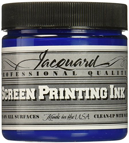 Jacquard Professional Screen Print Ink, Water-Soluable, 4oz Jar, Process Cyan (142)