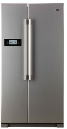 Haier HRF-de 628ds7 Side by Side/A + +/179 cm Hauteur/365 kWh/an/380 l partie de refroidissement/190 L Partie Congélateur/Twist Glaçons erspart le connecteur Eau/Titanium Argent