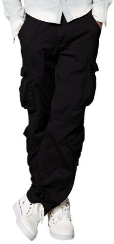 Match Men's Wild Cargo Pants(Black,36)