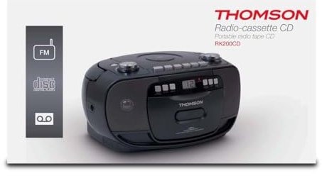 Radio CD Portable Silver Cassette Thomson