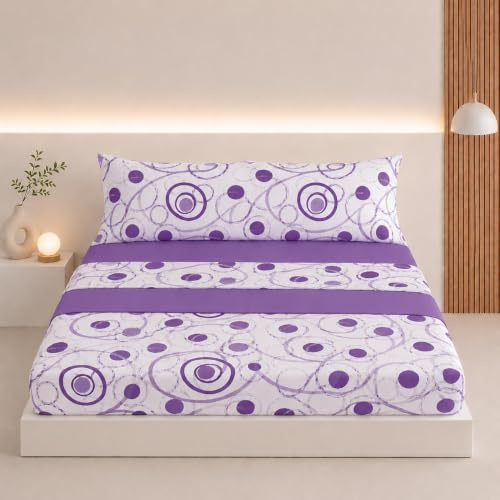 SABANALIA Sábanas Estampadas Dance Cama 180x200 50% Algodón 50% Poliéster