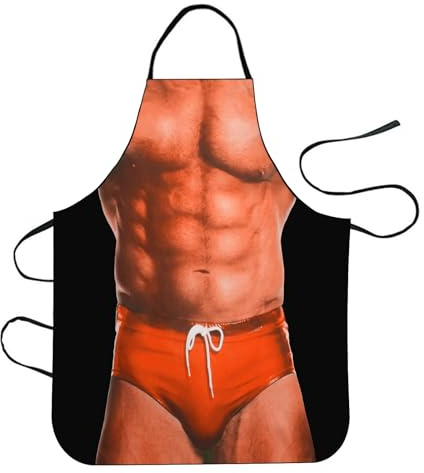 EQLEF Sexy Schürze, lustige Neuheit, Küchenschürze, Kochen, Grillen, Party, Geschenk